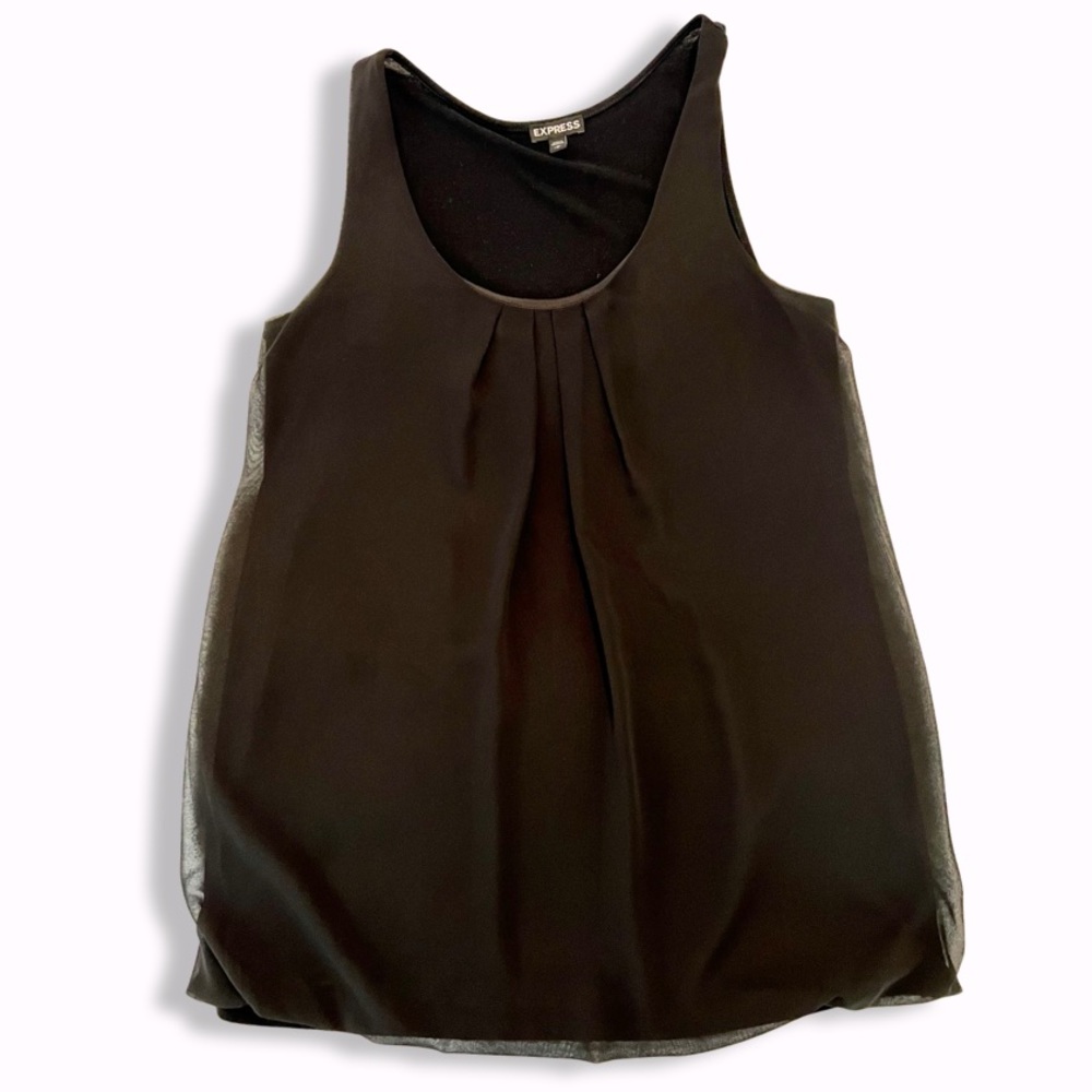 Express Size M sleeveless mixed media blouse